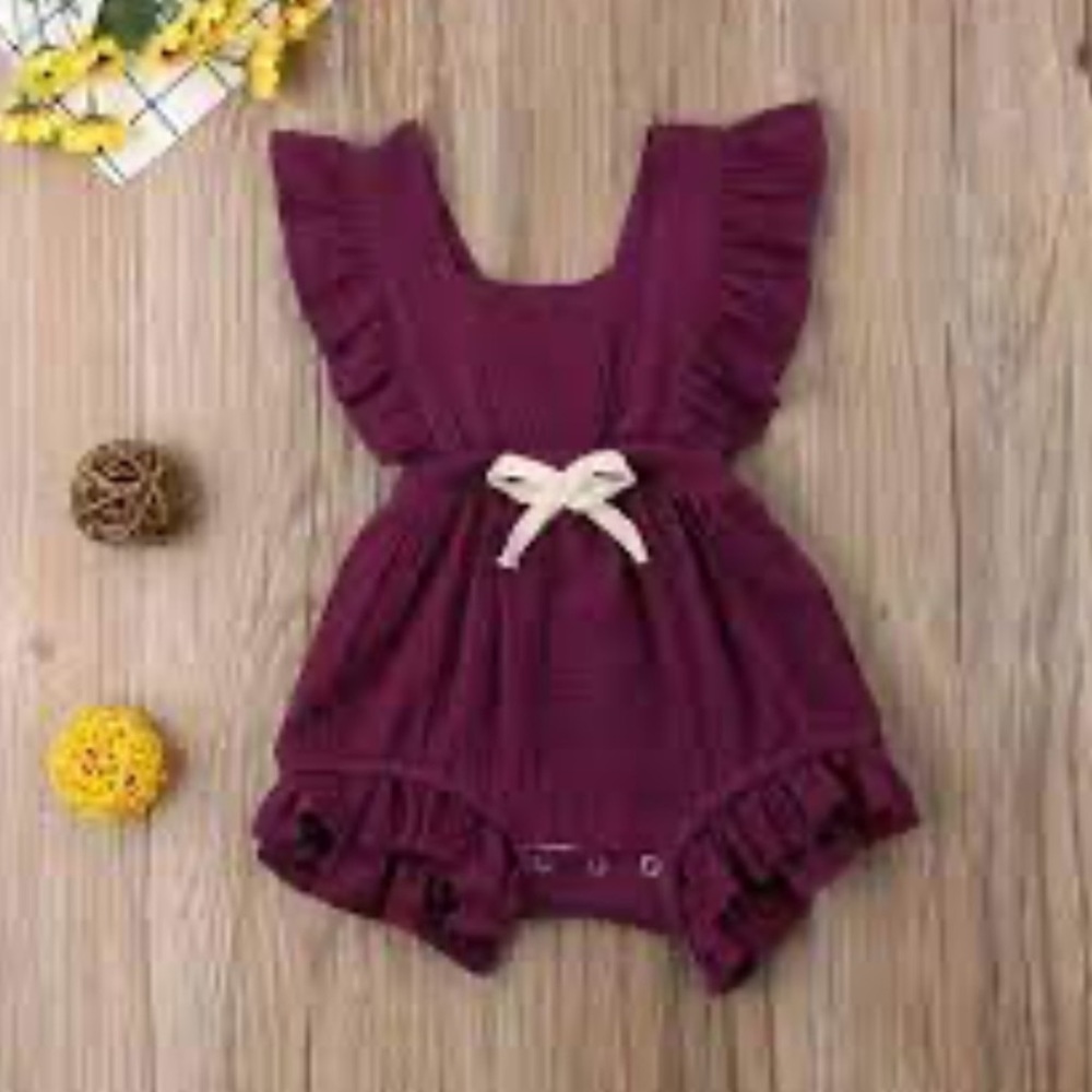 New Little Rabbit Wears Purple Baby Toddler Girls Romper
